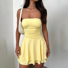 Load image into Gallery viewer, Y2K Tube-top Short Dress Summer Sexy Pleated Tight Dresses For Womens Clothing