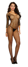 Load image into Gallery viewer, Body Stocking Black Open Crotch Black O/S
