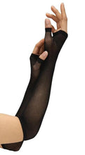 Load image into Gallery viewer, Fishnet Sleeves – Elegant Black Fingerless Gloves
