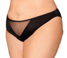 Load image into Gallery viewer, Heart Back Panty W/ Fringe Black 1X/2X
