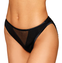 Load image into Gallery viewer, Heart Back Panty W/ Fringe Black X-LARGE
