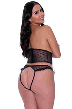 Load image into Gallery viewer, Love Star Bustier &amp; Panty Set Black 2xl
