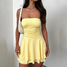 Load image into Gallery viewer, Y2K Tube-top Short Dress Summer Sexy Pleated Tight Dresses For Womens Clothing
